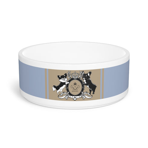 Privé Pet Signature Crest Ceramic Pet Bowl- 16oz