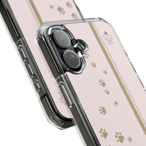 Privé Pet Blush Paw Print MagSafe® iPhone Case – Refined Minimalist Design