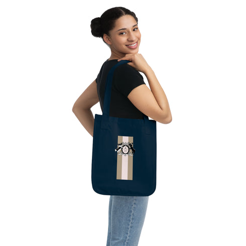 Crown Stripe Organic Canvas Tote Bag
