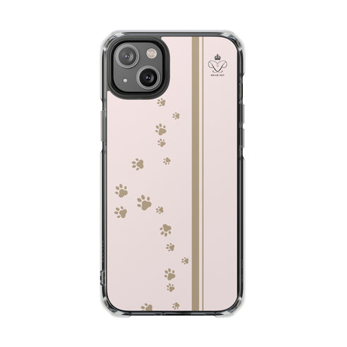 Privé Pet Blush Paw Print MagSafe® iPhone Case – Refined Minimalist Design