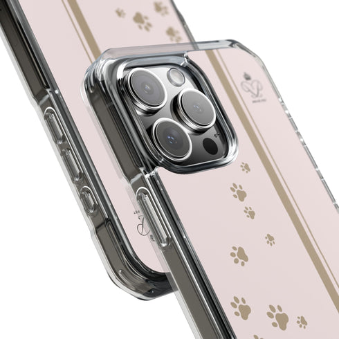 Privé Pet Blush Paw Print MagSafe® iPhone Case – Refined Minimalist Design