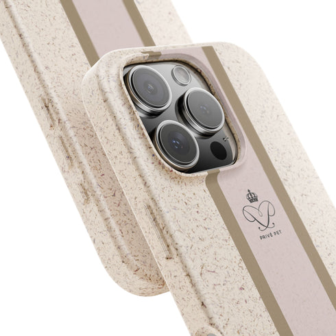 Blush Stripe iPhone Case — Biodegradable Minimalist iPhone Cover