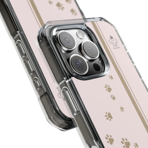 Privé Pet MagSafe® Compatible iPhone Case – Blush Paw Print