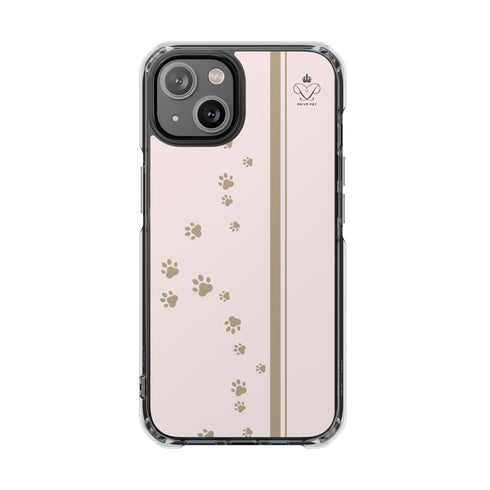 Privé Pet MagSafe® Compatible iPhone Case – Blush Paw Print