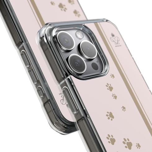 Privé Pet Blush Paw Print MagSafe® iPhone Case – Refined Minimalist Design