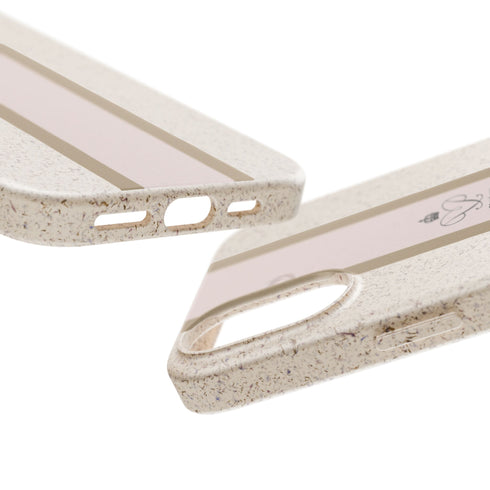 Blush Stripe iPhone Case — Biodegradable Minimalist iPhone Cover