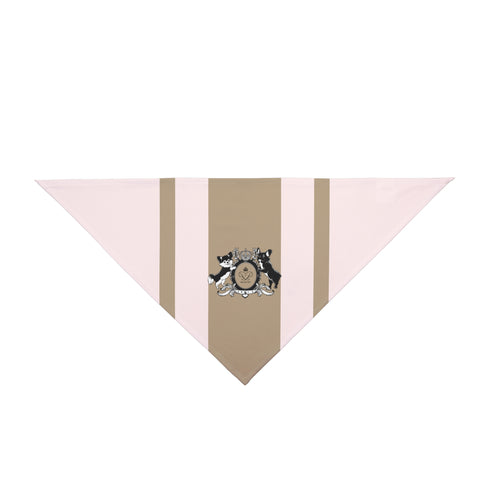 Privé Pet Blush Crest Stripe Dog Bandana
