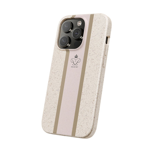 Blush Stripe iPhone Case — Biodegradable Minimalist iPhone Cover