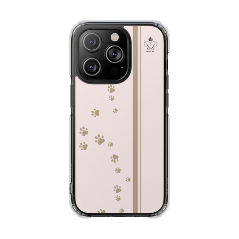 Privé Pet MagSafe® Compatible iPhone Case – Blush Paw Print