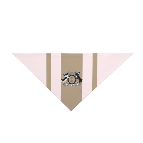 Privé Pet Blush Crest Stripe Dog Bandana