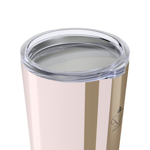 Privé Pet Blush Stripe Stainless Steel Tumbler – 20oz