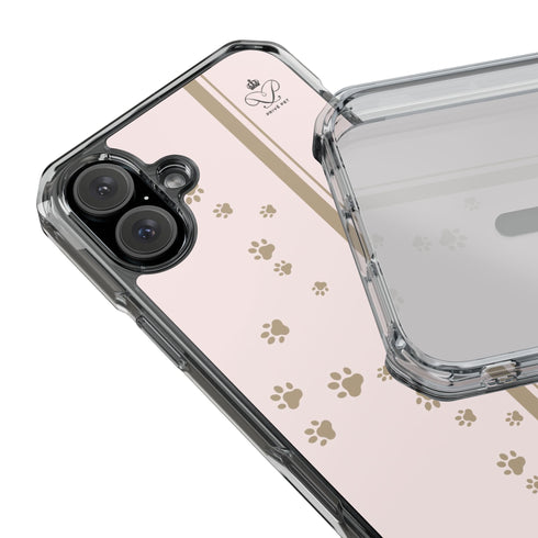 Privé Pet Blush Paw Print MagSafe® iPhone Case – Refined Minimalist Design