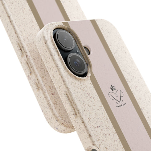 Blush Stripe iPhone Case — Biodegradable Minimalist iPhone Cover