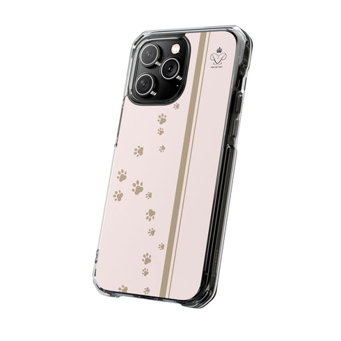 Privé Pet MagSafe® Compatible iPhone Case – Blush Paw Print