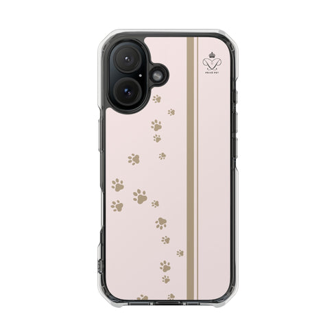Privé Pet Blush Paw Print MagSafe® iPhone Case – Refined Minimalist Design
