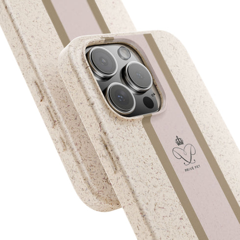 Blush Stripe iPhone Case — Biodegradable Minimalist iPhone Cover
