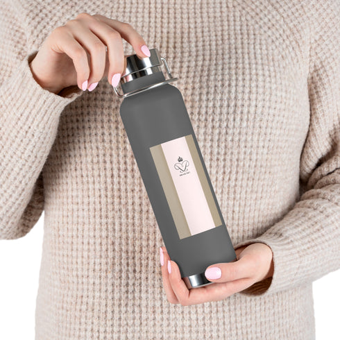 Privé Pet Blush Stripe Insulated Water Bottle – 22oz