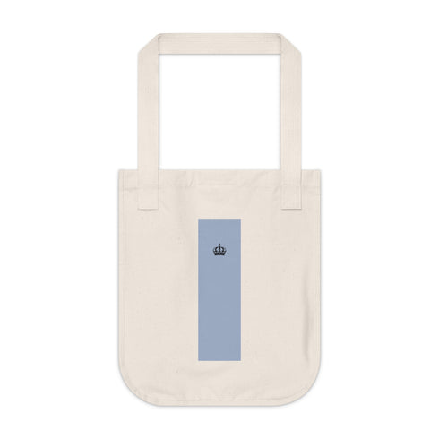 Striped Crest Organic Cotton Canvas Tote Bag