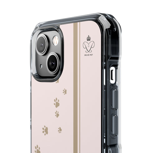 Privé Pet MagSafe® Compatible iPhone Case – Blush Paw Print