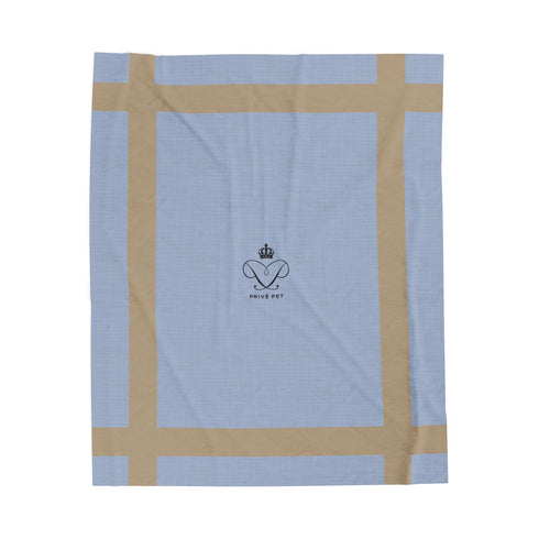 Striped Velveteen Pet Throw Blanket