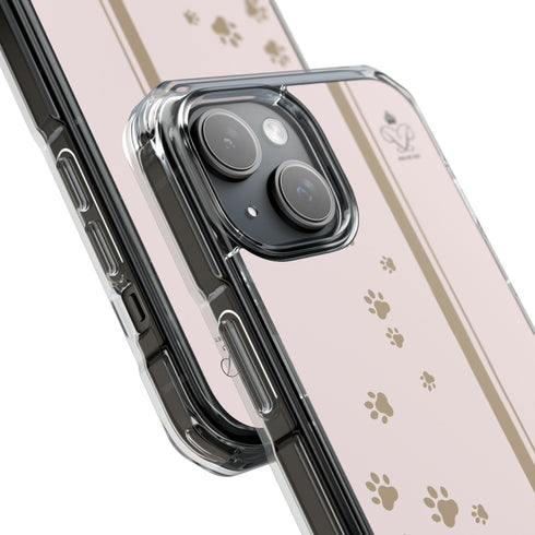 Privé Pet Blush Paw Print MagSafe® iPhone Case – Refined Minimalist Design