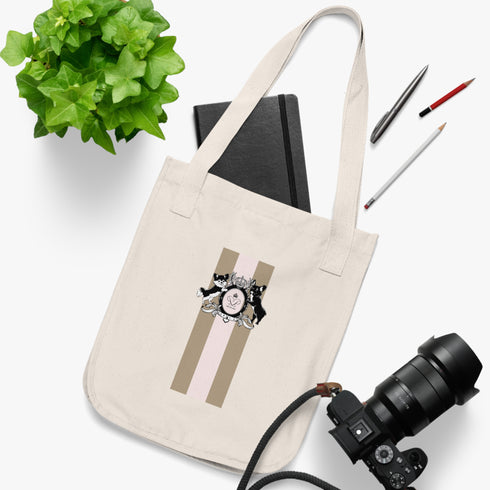 Crown Stripe Organic Canvas Tote Bag