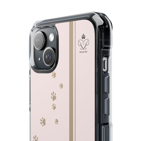 Privé Pet MagSafe® Compatible iPhone Case – Blush Paw Print