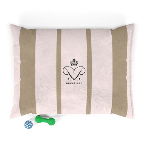 Privé Pet Signature Stripe Luxury Fleece Pet Bed