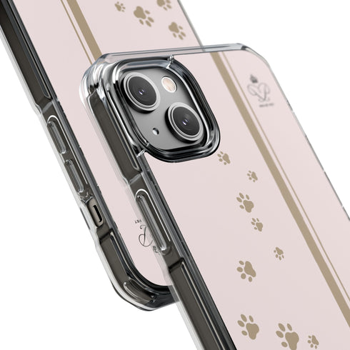 Privé Pet MagSafe® Compatible iPhone Case – Blush Paw Print