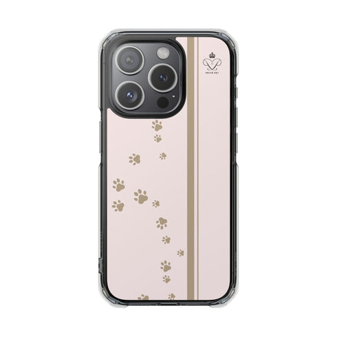 Privé Pet Blush Paw Print MagSafe® iPhone Case – Refined Minimalist Design
