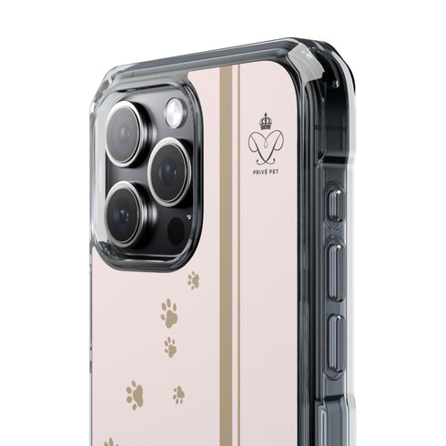 Privé Pet MagSafe® Compatible iPhone Case – Blush Paw Print