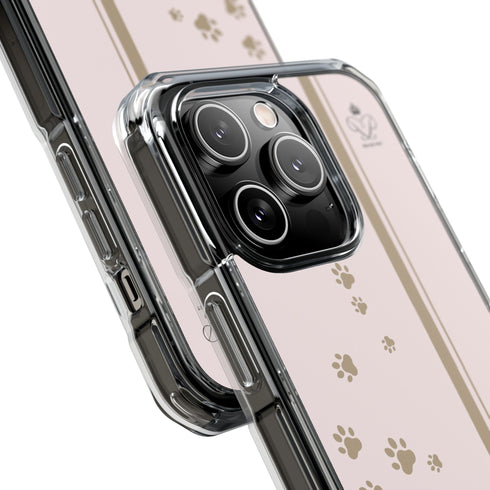 Privé Pet Blush Paw Print MagSafe® iPhone Case – Refined Minimalist Design