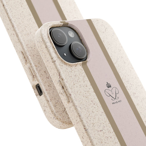 Blush Stripe iPhone Case — Biodegradable Minimalist iPhone Cover