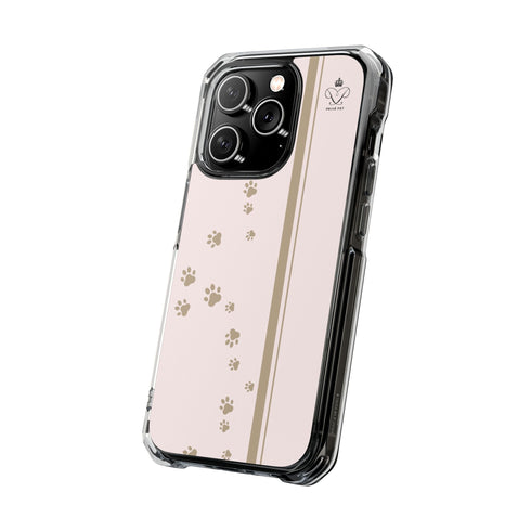 Privé Pet MagSafe® Compatible iPhone Case – Blush Paw Print