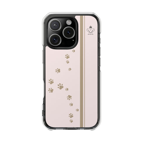 Privé Pet Blush Paw Print MagSafe® iPhone Case – Refined Minimalist Design