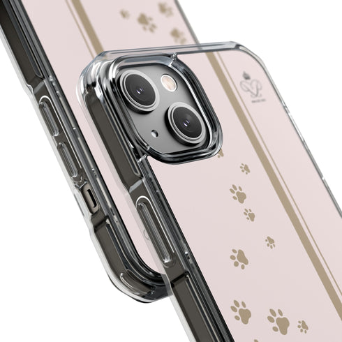 Privé Pet MagSafe® Compatible iPhone Case – Blush Paw Print